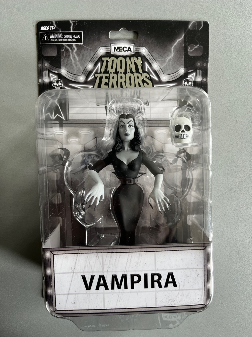 NECA Toony Terrors Vampira Figure - Black & White NIB